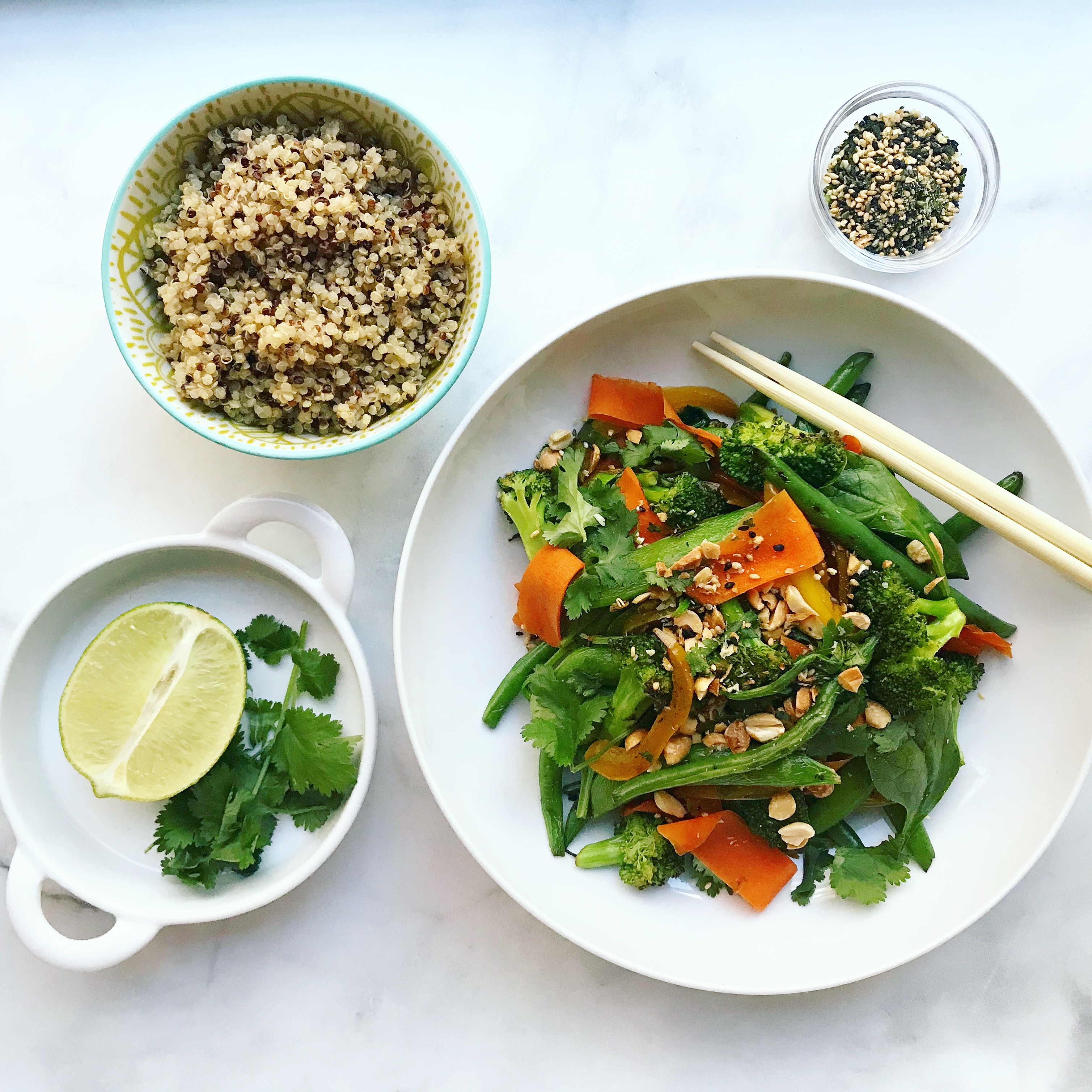 Thai Ginger Peanut Stir-Fry and Tips on How to Get Your Daily Veggies In