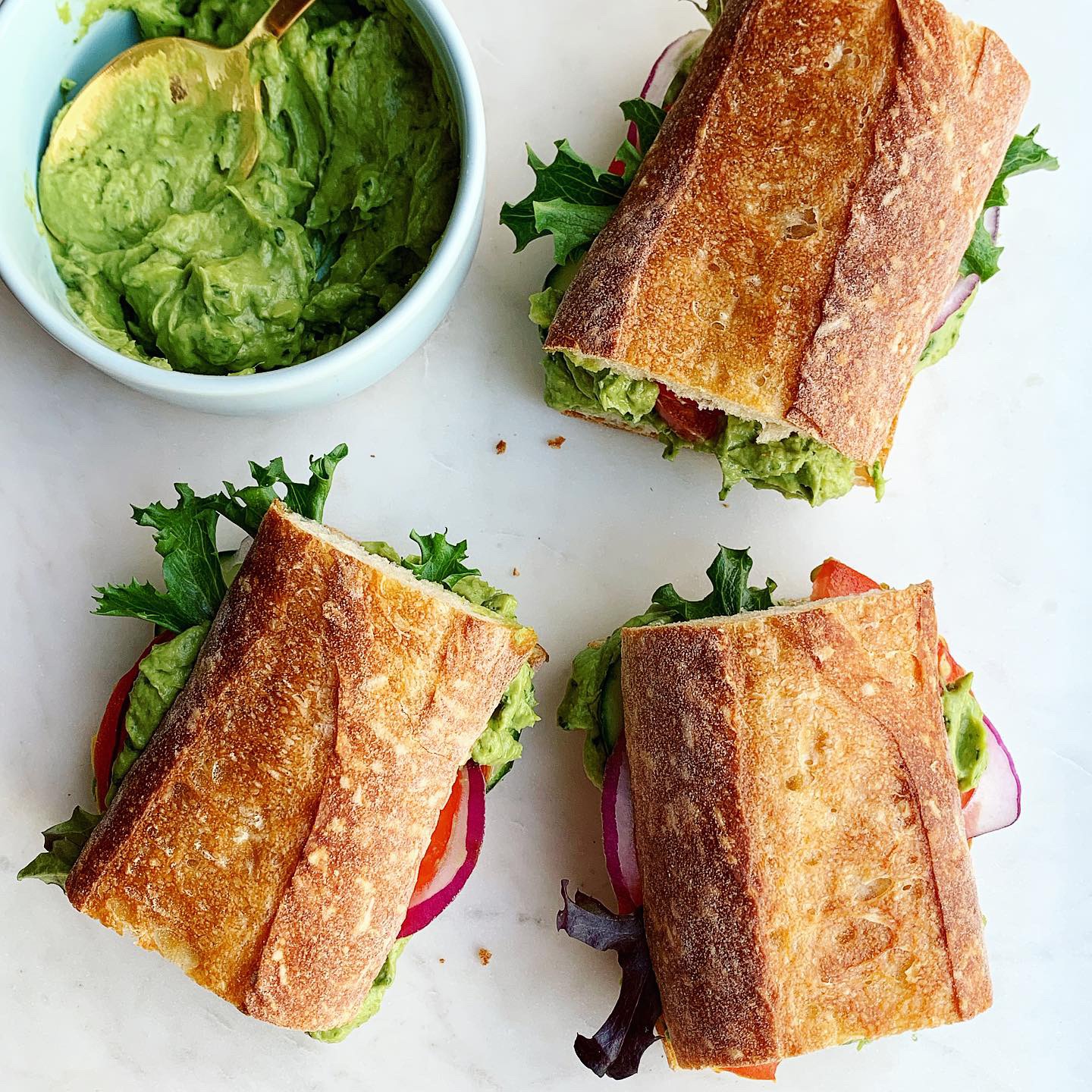 Picnic Sandwiches with Whipped Avocado