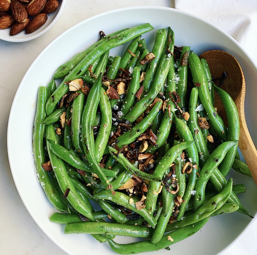 Charred Green Beans with Smoked Almonds