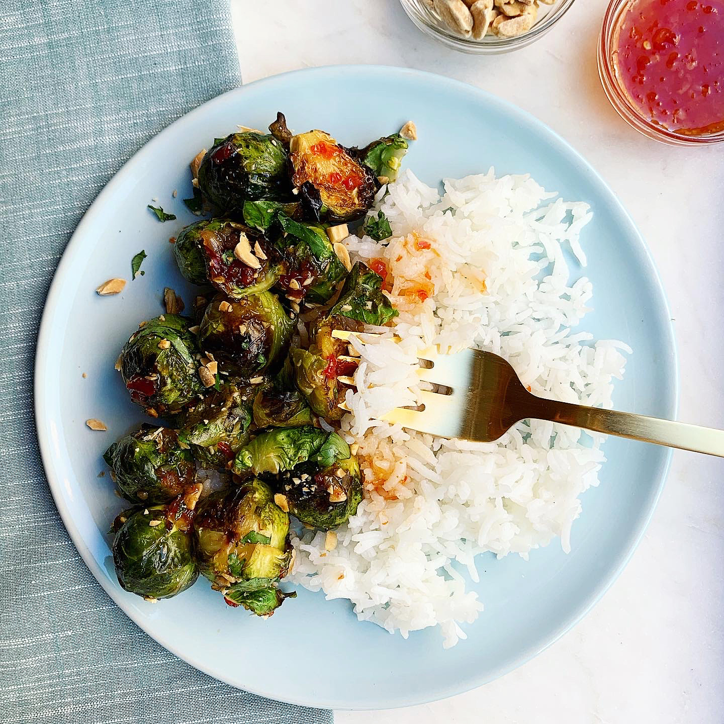 Thai Sweet Chili Brussels Sprouts