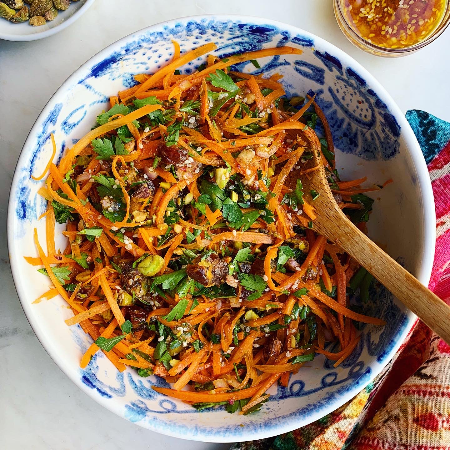 Moroccan Carrot Salad with Harissa Vinaigrette