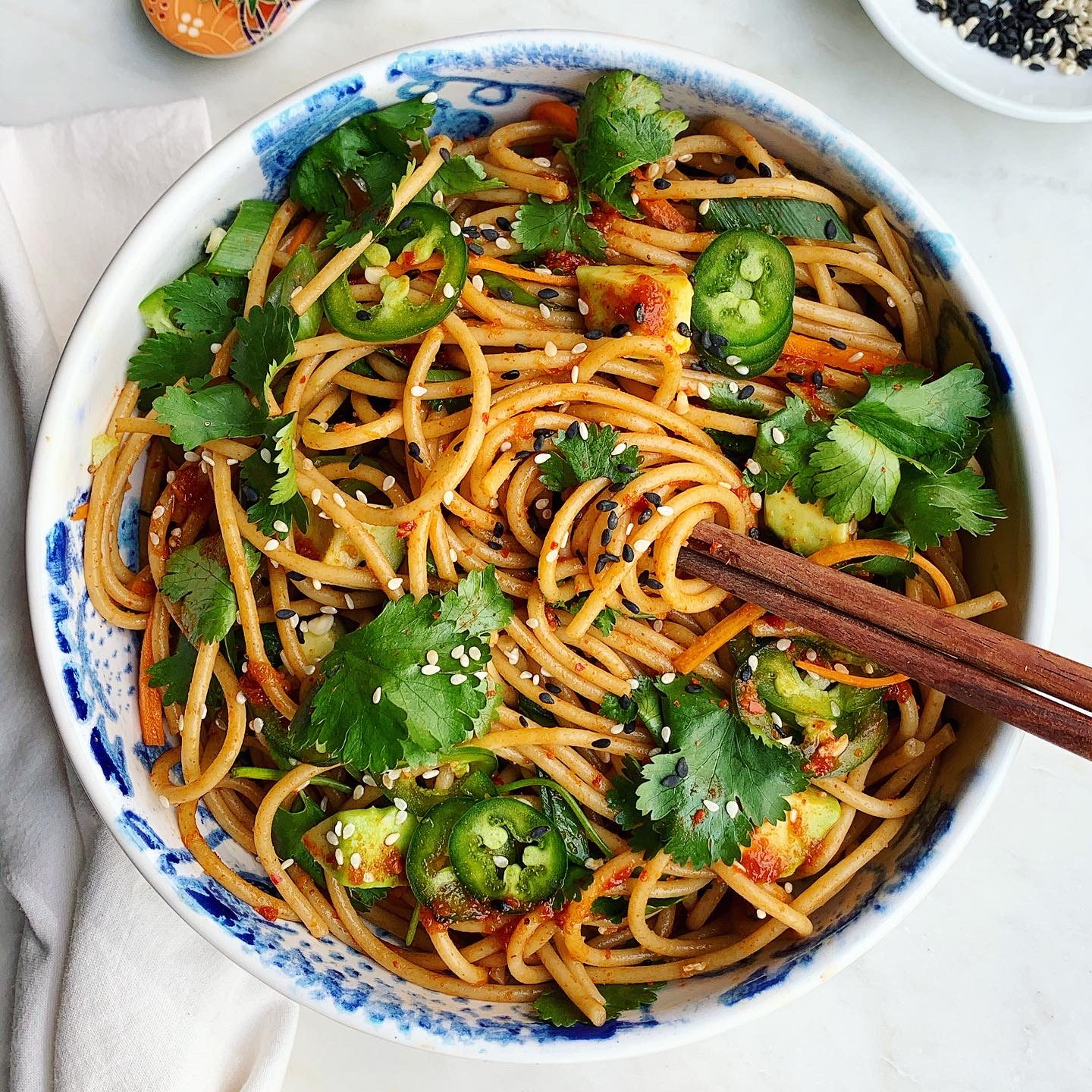 Chilled Noodles with Spicy Ginger Sauce