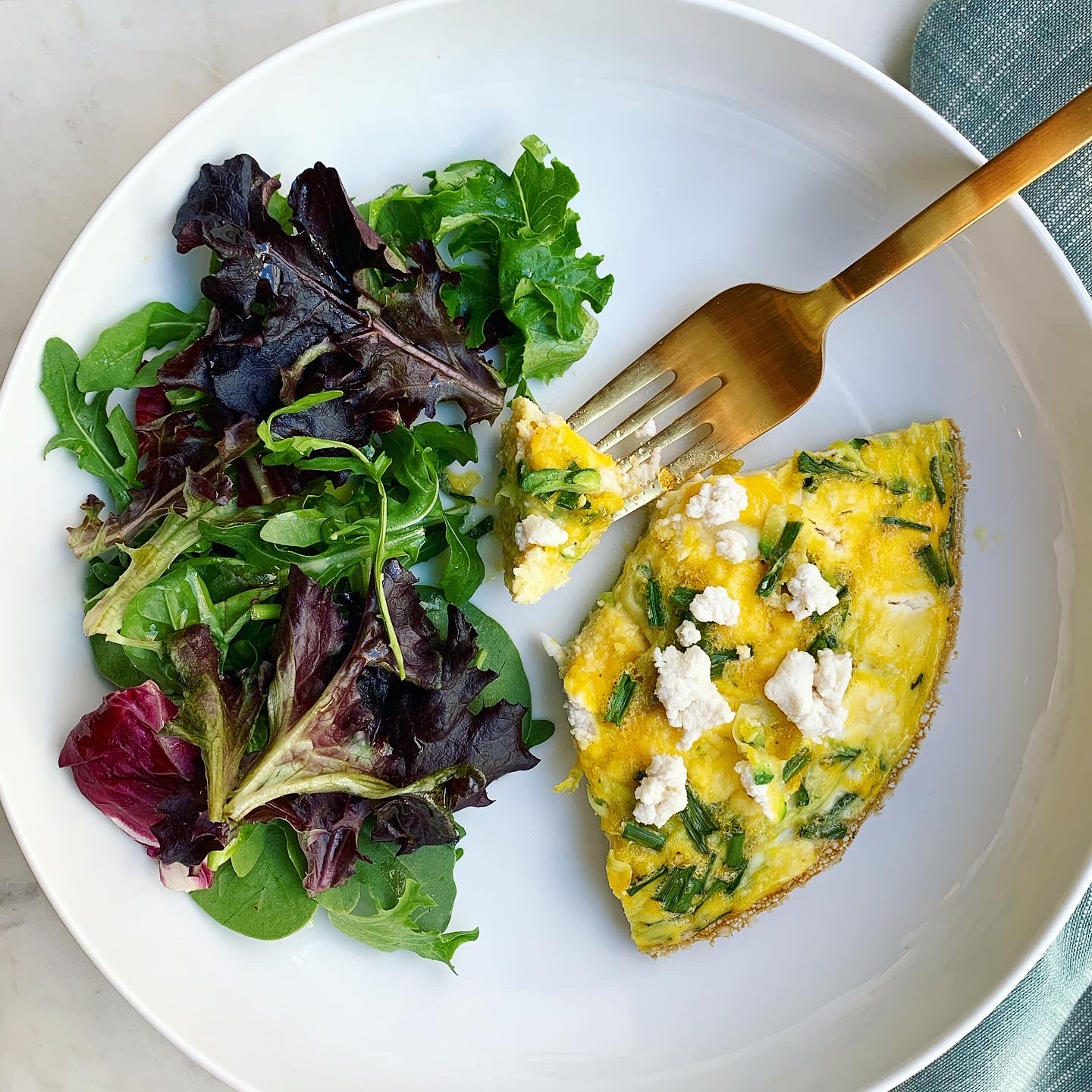 Herbed Zucchini + Ricotta Frittata